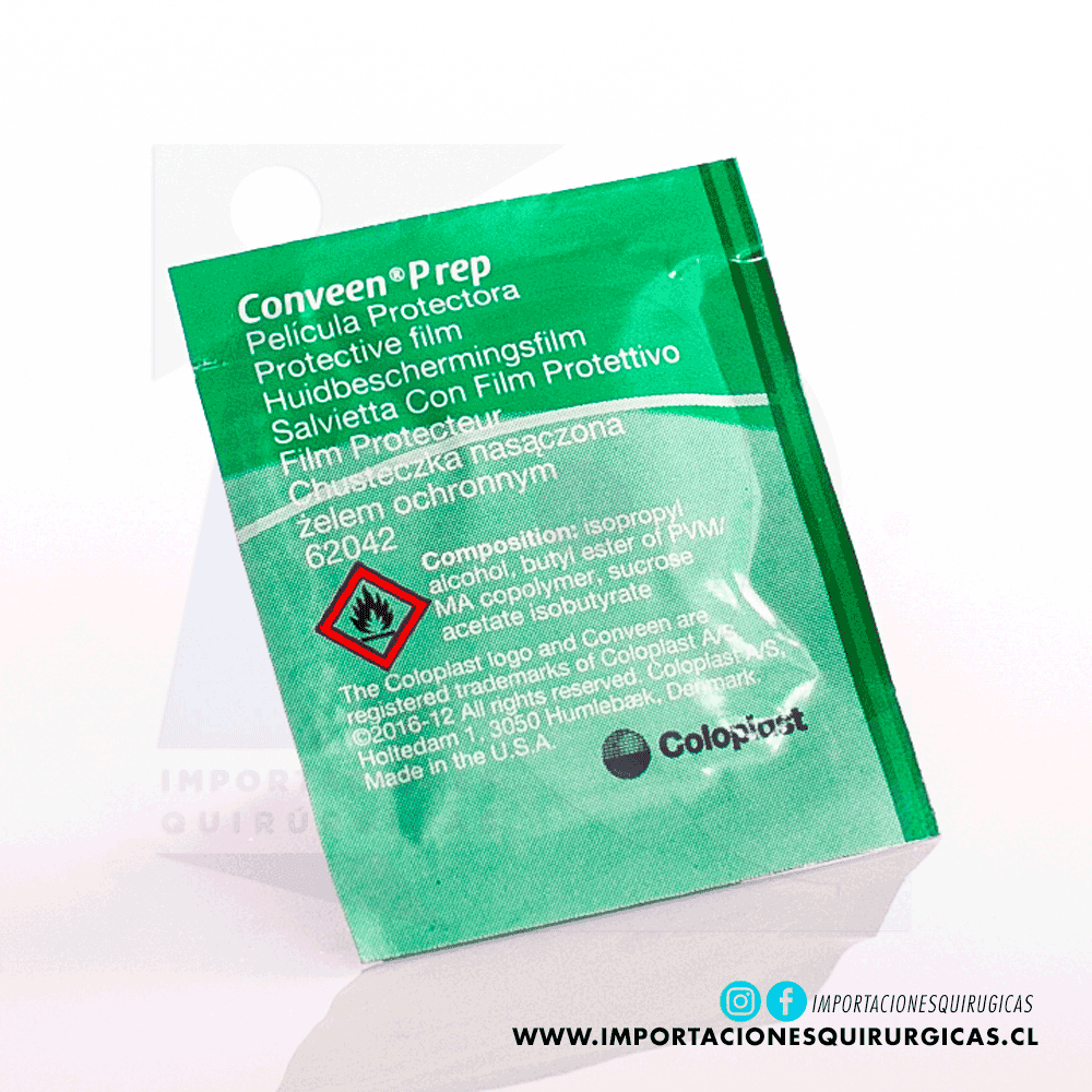 Toallita Protectora Conveen, encuentra esto y mucho más en Importaciones Quirúrgicas, IQ, todo lo que necesitas en insumos médicos y equipos quirúrgicos para las distintas áreas de Continencia, Herida, Oftalmología, Ostomía y Urología, disponible para todo Chile. Vendemos a las insitituciones más grandes del país. Somos los representantes oficiales de Coloplast en el país. Pide en línea y recibe en todo Chile.